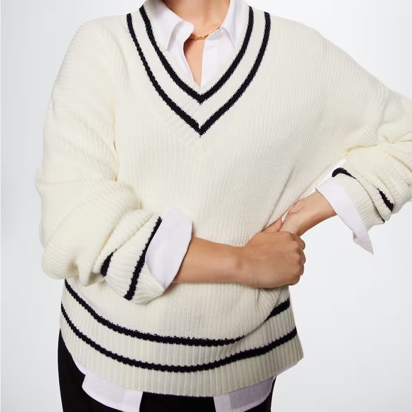 Mango V-Neckline Oversize Sweater - Picture 5 of 5